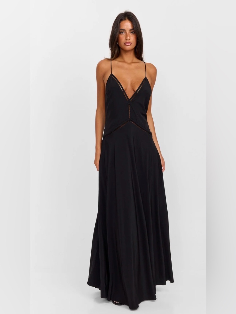 Black Sasha Therese Posey Maxi Dress XL